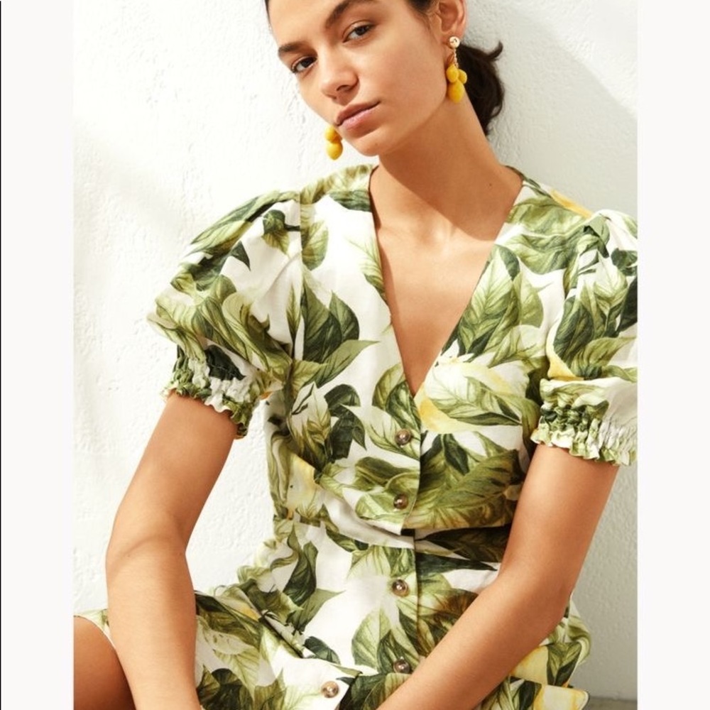 HM lemon dress size L NWOT